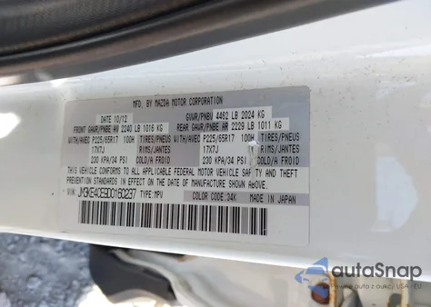 2013 Mazda Cx-5 Touring from USA, damaged, VIN JM3KE4CE9D0160237